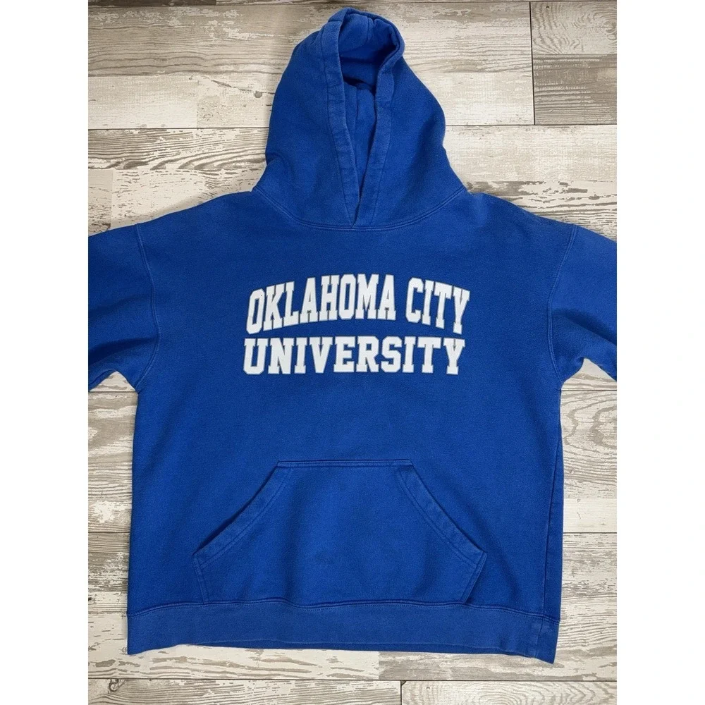 Oklahoma City University Hoodie Sweatshirt Blue Size Large On Mission Pullover - Picture 6 of 11